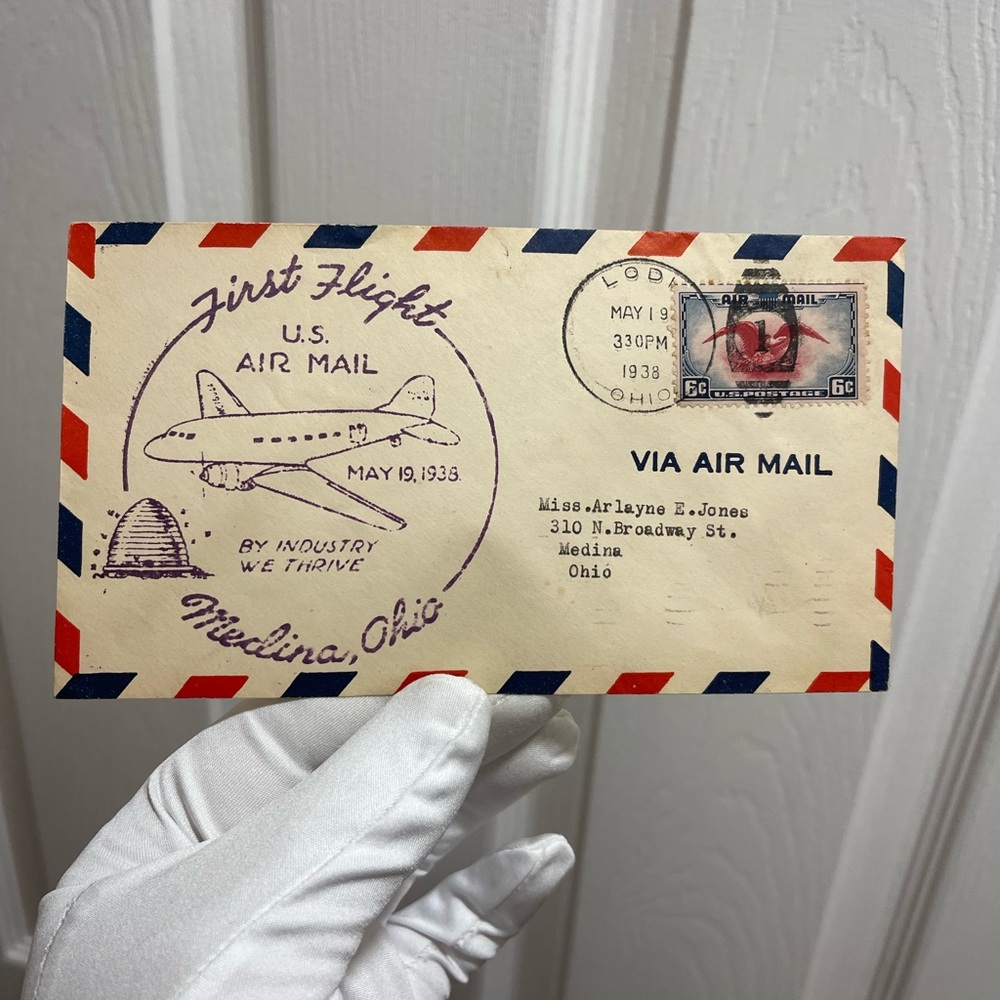 First Flight Medina Ohio U.S Air Mail May 19 1938 by Industry We Thrive Cover